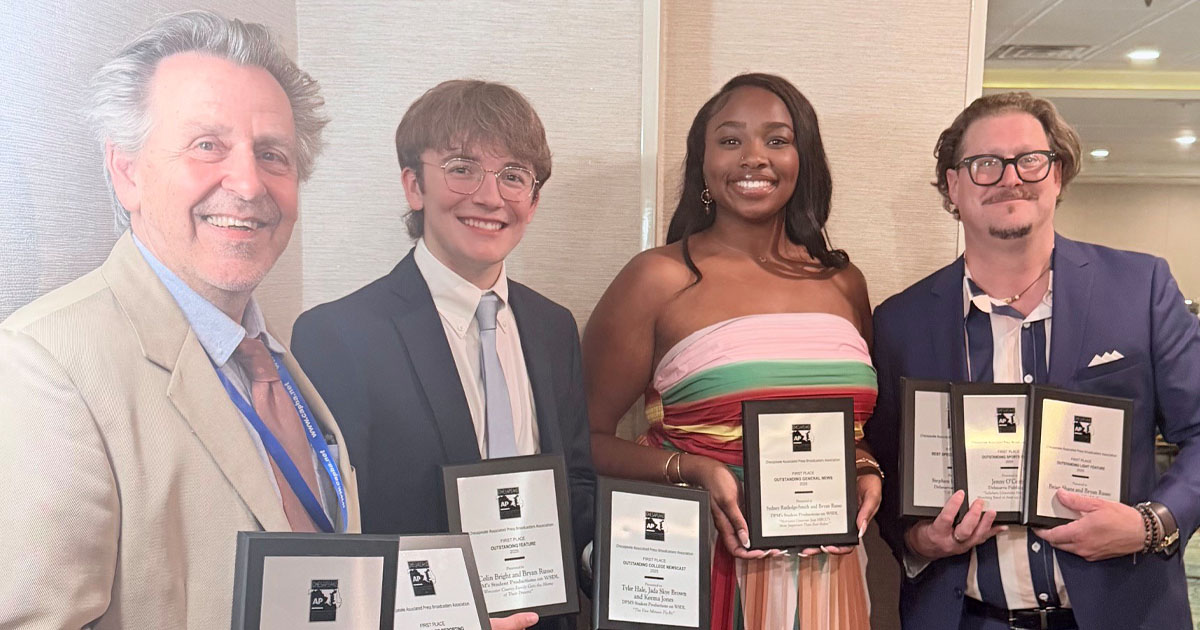 Delmarva Public Media winners at Chesapeake Associated Press Broadcasters Association awards ceremony